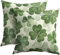 St Patricks Day Pillow Covers 18x18 Set of 2 Shamrock Throw Pillow Covers Rustic Spring Pillowcase Linen Decoration Farmhouse Soft Decorative Green Cushion Case Couch for Indoor Outdoor Home Decor by Unknown