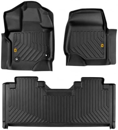 CAT® JustFit™ 3D Custom Fit Floor Mats for Ford F-150 Super Cab 2015-2026, Full Set Front & Rear, Heavy Duty Rubber Floor Liners Laser Measured, Ford F150 SuperCab Accessories