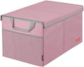 Rubbermaid Car Organizer, Collapsible Trunk Organizer, Multi-Compartment Car Storage Organization for Car Accessories, 2 Compartments With Cover, 21.65"*14.17"*12.2" - Pink