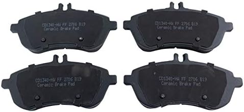 TRQ Front Ceramic Brake Pad Set Includes Contact Point Grease