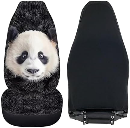 Talayituse Panda Print Car Seat Covers Set of 2, Breathable Front Bucket Seats Protector Auto Interior Accessories Decor Universal for Truck SUV Van