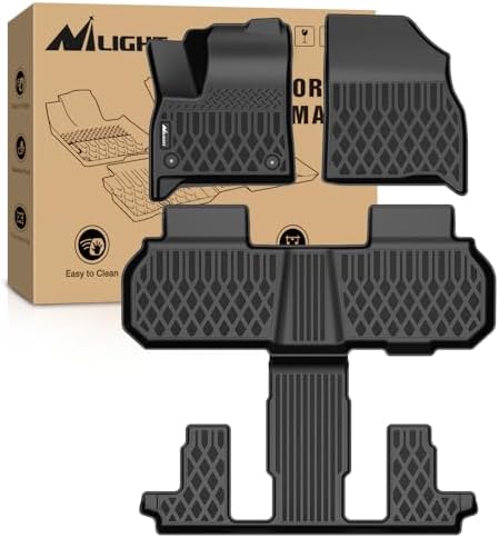 Nilight TPE Floor Mats for Chevy Traverse GMC Acadia 7 Seats 2024-2026