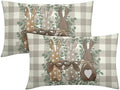 Easter Pillow Covers 12x20 Set of 2 Spring Throw Pillow Covers Rustic Bunny Buffalo Plaid Pillowcase Linen Decoration Farmhouse Soft Decorative Grey Cushion Case Couch for Indoor Outdoor Home Decor by Unknown