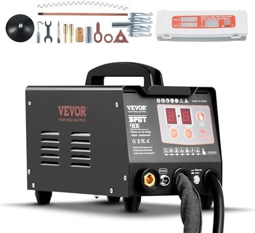 VEVOR Spot Welder Dent Puller, 3KW Stud Welder Dent Repair Kit with 2 Welding Guns, Auto/Manual Welding & 7 Modes, 110V Auto Body Spot Welding Dent Repair Machine for Car, Truck Dent Repair by VEVOR