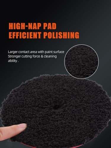 SPTA Microfiber Polishing Pad, 2Pcs 3Inch 76mm Microfiber Cutting Finishing Disc with Hook & Loop Backing for Car Buffer Polisher Cutting Buffing Waxing and Polishing - Image 4