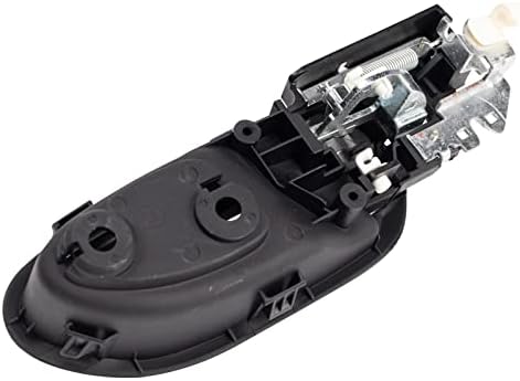 TRQ Front Left Interior Door Handle Black Housing with Silver Lever Drivers