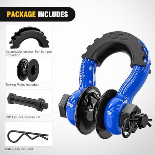 Nilight 3/4" D-Ring Shackle with Snatch Block, Heavy Duty Recovery Set