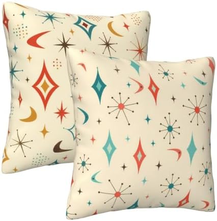 Mid Century Throw Pillow Covers 18x18 inch Set of 2 - Image 2