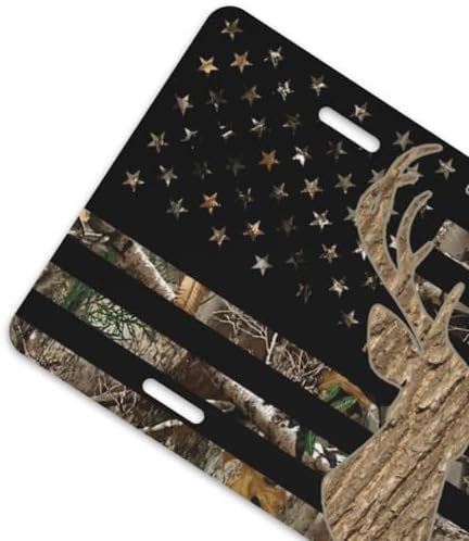 Camouflage Deer Leaves Front License Plate 6" * 12" for Women
