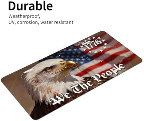 American Flag We The People Front License Plate 6" * 12" for Women
