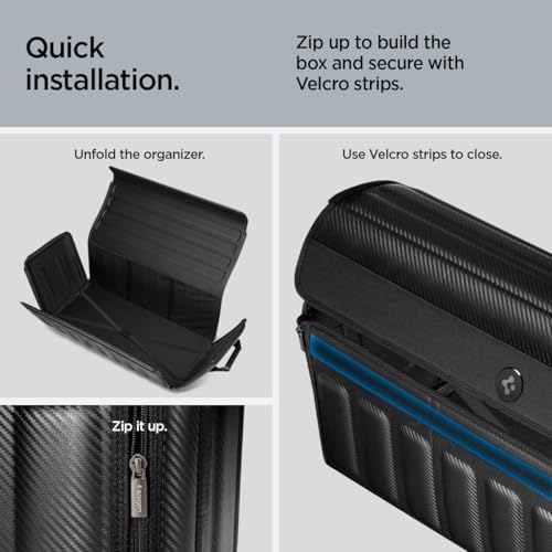 Spigen Heavy Duty Foldable Trunk Organizer with Lid - Black