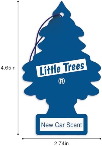LITTLE TREES Car Air Freshener, 4 Count (Pack of 6), New Car