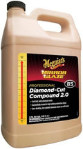 Meguiar’s Diamond Cut Compound 2.0 M8501, Low-Swirl Car Compound for High-Solids Paints, Safe and Effective on Glossy Paints, Features Low-Dusting, Low-Splatter Formula for Easy Clean-up, 1 Gal