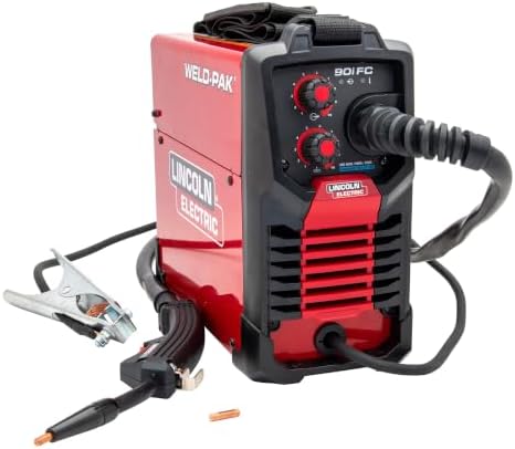 Lincoln Electric 90i FC Flux Core Wire Feed Weld-PAK Welder, 120V Welding Machine, Portable w/Shoulder Strap, Protective Metal Case, Best for Small Jobs, K5255-1 by LincolnElectric