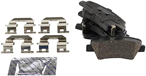 TRQ Rear Brake Pads Ceramic Hardware Wear Sensor
