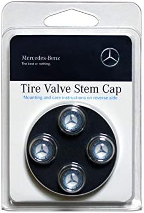 Mercedes Benz Genuine Q-6-40-8131 - Valve STEM CAPS, Blue Laurel Wreath