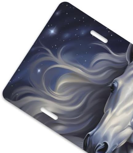 White Horse Front License Plate 6" * 12" for Women