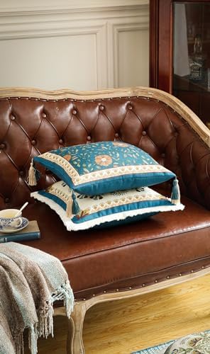 patdrea Designer Vintage Floral Throw Pillow Cover,18"x18" - Image 6
