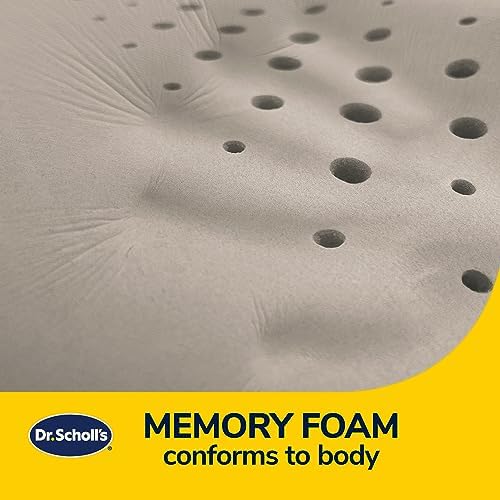 Dr. Scholl's Massaging Gel Lumbar Car Seat Cushion, Black, Adjustable Strap