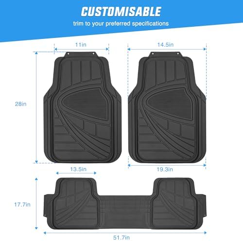 Nilight PVC Floor Mats for Cars Trucks SUVs