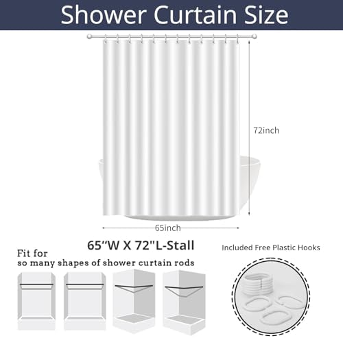 Thanksgiving Turkey Shower Curtain, Fall Autumn Harvest Pumpkins Sunflower Plaid Thanksgiving Day Bathroom Curtain Waterproof Fabric Machine Washable with Hooks, 65" Wx72 L - Image 7