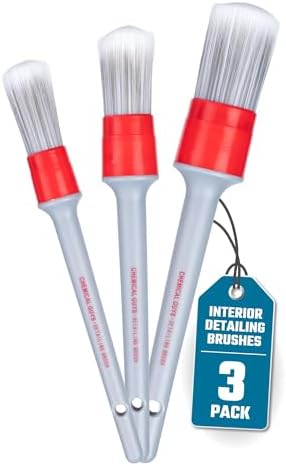 Chemical Guys, All in the Details Interior Detailing Brush Set, 3-Piece