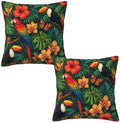 Tropical Plants Throw Pillow Covers 18x18 inch Set of 2 by Mshutbna