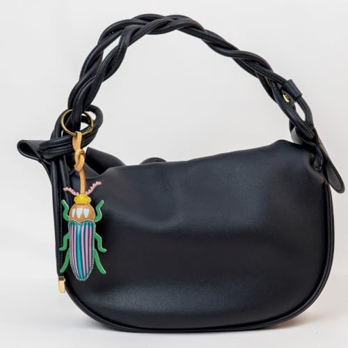 Insects Leather Bag Charm - Unique Purse Charm Keychain for Backpacks