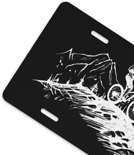 Mountain Biker Slope Peaks Front License Plate 6" * 12" for Women