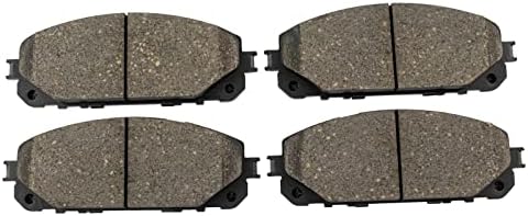 TRQ Front Brake Pads Ceramic Hardware Wear Sensor