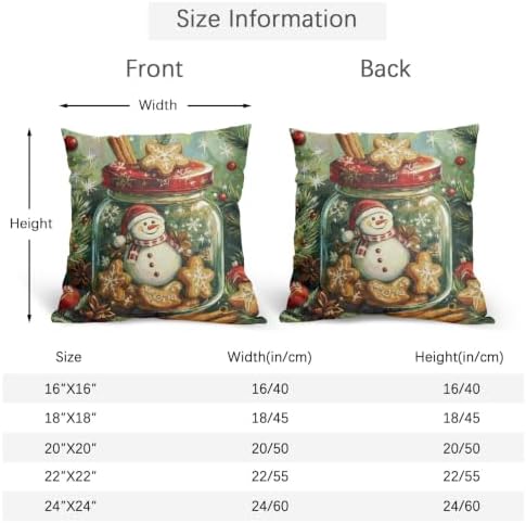 Merry Christmas Snowman Pillow Covers 22x22 Set of 2 Highly Absorbent - Image 4
