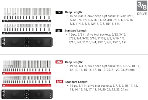 TEKTON 1/4, 3/8, 1/2 Inch Drive 6-Point Socket Set, 214-Piece | SHD99202 - Image 5