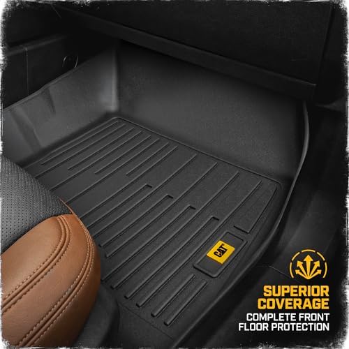 CAT® JustFit™ 3D All Weather Floor Mats for Ford Bronco Sport ONLY 2021-2026, Custom Fit Heavy-Duty Rubber Car Mats Full Set for 4 Door Models, (Not for Rubberized Floors)