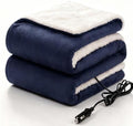 Sealy 12-Volt Electric Portable Heated Car Blanket, 59"x43", Navy