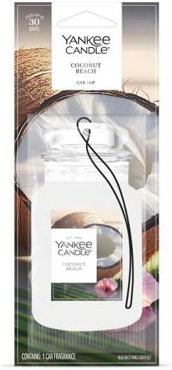 Yankee Candle Paper Car Jar, Coconut Beach (Pack of 6)
