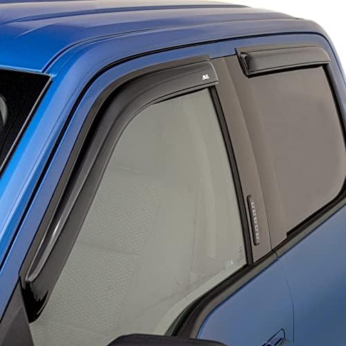 Auto Ventshade [AVS] Outside Mount Rain Guards for 2019-2026 Chevrolet Silverado - GMC Sierra 1500; 2020-2026 SIL/Sir 2500 & 3500, Crew CAB ONLY | Window Vent Visors, 4 pcs. - Smoke | 94805