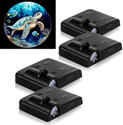 4PCS Turtle Cars Door Logo Projector LED Shadow Light Welcome Lamp