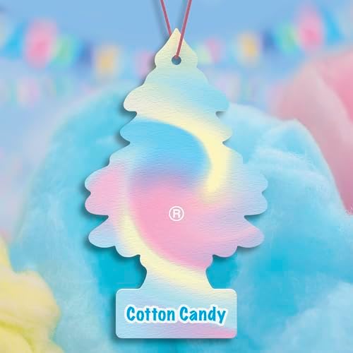 LITTLE TREES Car Air Freshener, 4 Count (Pack of 6), Cotton Candy