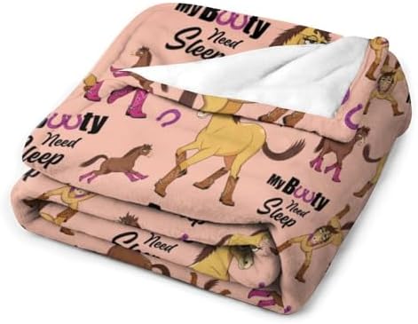 Socira Funny Horse Blanket Throw Blanket Funny Horse Gifts for Women Men Soft Sofa Throws for Travel Camping Bed Home Decor Car Birthday Gift 60"*80"（150 * 200cm） - Image 3