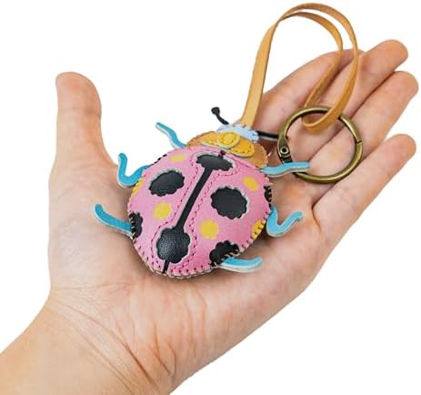 Insects Leather Bag Charm - Unique Purse Charm Keychain for Backpacks