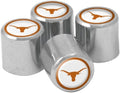 NCAA Texas Longhorns Metal Tire Valve Stem Caps, 4-Pack