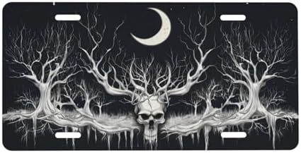 Skull Trees Moon Front License Plate 6" * 12" for Women