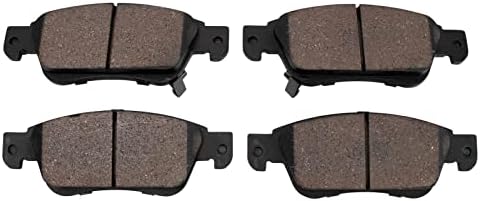 TRQ Front Brake Pads Ceramic Hardware Wear Sensor