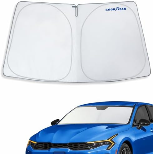 Goodyear Foldable Windshield Sunshade for Kia K-5 2021-2026, Car Accessories, Sunshade Cover, Sun Shade Car Windshield, Window Sun Blocker - GY008350