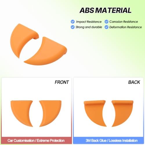 Car Fangs for Mazda MX5 Miata MX-5 ND 2016-2025 ccessories Halloween Decoration Car Teeth, Bumper Funny Decor, Spooky & Fun Vampire Fangs Teeth for Front Grille, ABS (Orange)