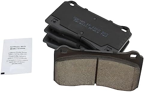 TRQ Front Ceramic Brake Pad Set Includes Contact Point Grease