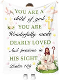 Baptism Gifts for Women Girl, I AM a Child of God Throw Blanket for Kids Teenagers, Christian Religious Birthday Catholic Spiritual Present for Bedroom Decor 50"x60" by Hohoto