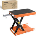 Nilight Motorcycle Lift Jack 1100 LBS Scissor Jacks Stand Lift with Wide Deck Safety Pin Handle 3.4"-14.2" Height Adjustable Hoist Stand Garage Repair Lifter for Motorcycles ATV Dirt Bike, Orange by Nilight