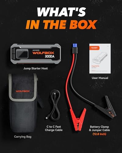 WOLFBOX 3000A Jump Starter Power Pack, 8L Petrol / 6L Diesel, MV16 - Image 6