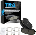 TRQ Front Brake Pads Ceramic Hardware Wear Sensor